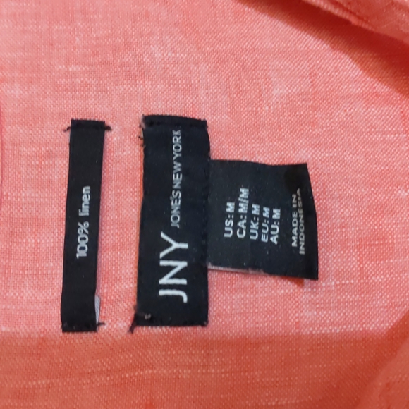 Jones New York pink 100% linen blouse - Picture 3 of 8